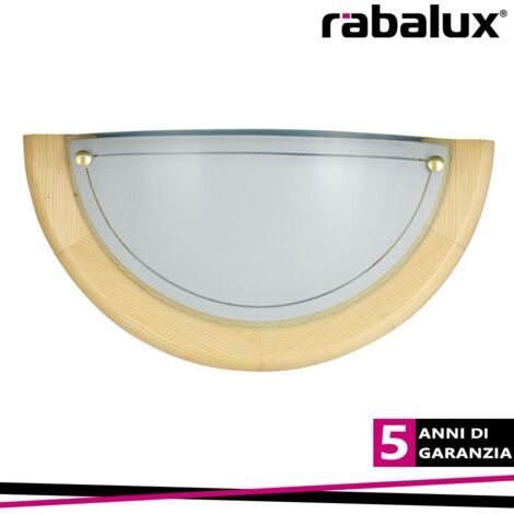 parete ufo legname luce metallo / vetro naturale / vetro opale Ø30cm