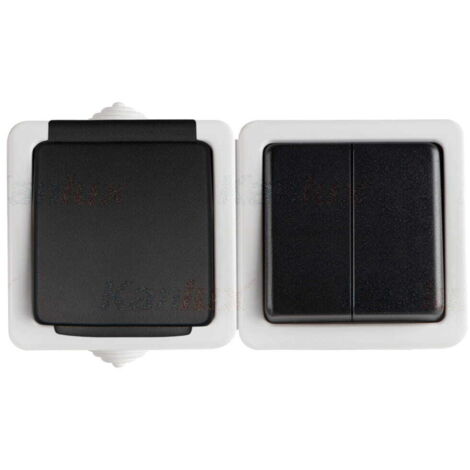 Interruttore candeliere e presa francese 16A IP54 Kanlux 25359 (1/2)