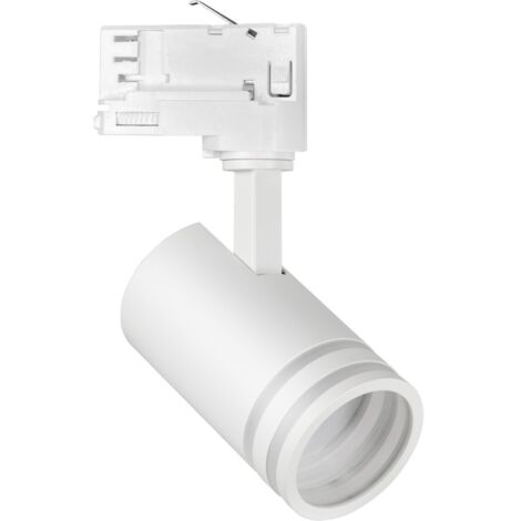 Faretto binario 3F bianco GU10 10W Milano Polux 327871
