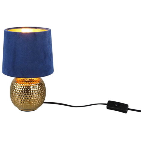 Lampada da tavolo SOPHIA RL in ceramica oro/blu E14