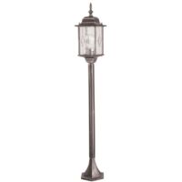 Elstead Wexford - Lampioncino Paletto da Esterno 1 Luce Nero Argento IP43, attacco E27