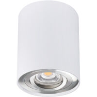 Spot Plafonnier Rotondo – Aluminio bianco/Argento – GU10 Ø95mm Orientabile