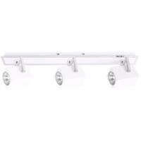 Italux Mateo - Faretti Moderni Cromati 3 Luci con Paralume Bianco, GU10