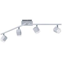 Lampada Barra 4 Spots Faretti Led Quadrati Bianco Roubaix GD Trio