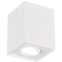 Faretto da soffitto quadrato bianco GU10 Trio Biscuit