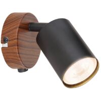 Lampada da parete per camera da letto con interruttore GU10 rovere Edmund 5295 Rabalux