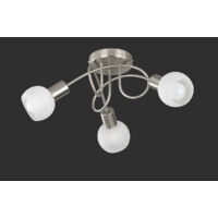Plafoniera Soffitto Led Interno Girandola 3 Spots Luci Acciaio Antibes GD Trio