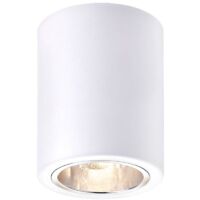 Lampada del soffitto/lampada da raccolta Kobald Metal Matt White E27 1x Max 25W H: 11 cm Ø9 cm Dimmabile