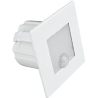 Lampada scala LED 1,2W con sensore PIR quadrata bianca DPM