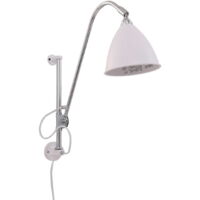 Applique Italux Evato classica bianca cromata E14 monoluce