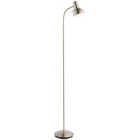 Endon Amalfi - Lampada da terra a LED 1 luce Nickel satinato, vernice bianca lucida, GU10