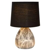 Lucide MARMO - Lampada da tavolo Ø 16 cm - 1xE14 - Nero