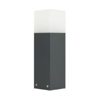 Paletto luce esterno 33cm E27 grigio scuro IP44 SU-MA Cube CB-330