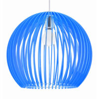 Lampada a sospensione Candellux HAGA Ø36 blu cromata E27
