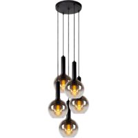 Lampadario MARIUS Lucide nero 5 sfere vetro E27 40W