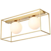 Plafoniera Italux Mediamo oro/bianco metallo 2xG9 46cm