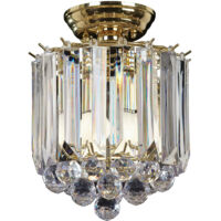 Endon Fargo - Plafoniera a filo 2 luci acrilico, ottone, attacco E14