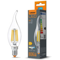 Lampadina LED Filamento Fiamma C35 6W E14 4000K Videx