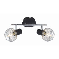 Plafoniera Candellux OSLO 92-61843 cromo/nero 2xE14