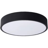 Plafoniera LED rotonda 30 cm nera 18W Lucide UNAR IP20