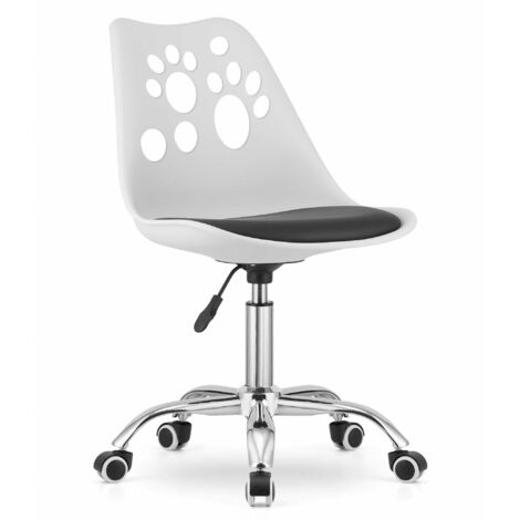 Fauteuil pivotant Valora PRINT, design ergonomique noir et blanc (1/5)