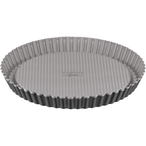 Lagostina Gustosa Stampo Crostata in Acciaio Antiaderente per Forno Nero Diametro 28 cm