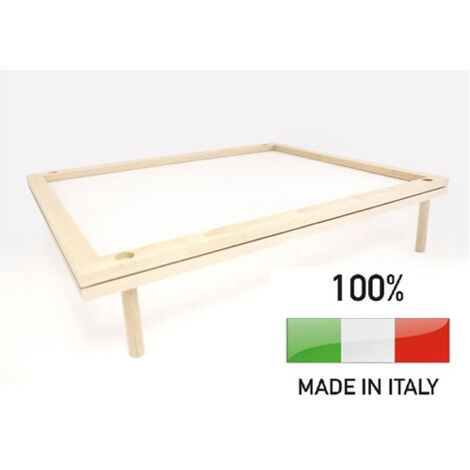 Panetta secca alimenti, pasta, impilabile cm 51x40x8 in legno di faggio con rete prodotto singolo (1/5)