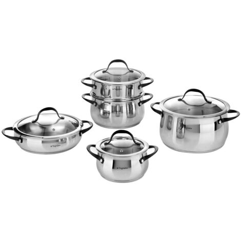 Tognana Porcellane V579119EMGO Batteria Di Pentole 9 Pezzi Acciaio Inox