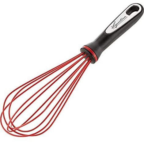 Lagostina Ingenio Smart Frusta da Cucina in Silicone con Rivestimento Antigraffio Impugnatura Ergonomica e Presa Sicura Nero e Rosso (1/4)