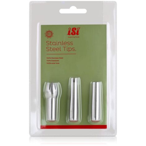 Isi set 3 beccucci acciaio inox serie whip professionale (1/5)
