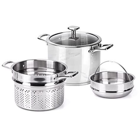 Moneta Accordo pastaiola acciaio inossidabile 4 pezzi 24 cm (1/4)