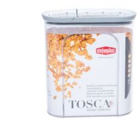 Stefanplast Barattolo Portacereali Tosca 2 Litri Grigio-Bianco