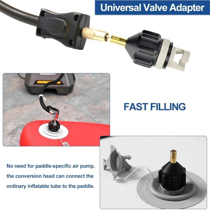 Adaptateur Valve Pompe Gonflable Pour Kayak Canoë SUP Bleu
