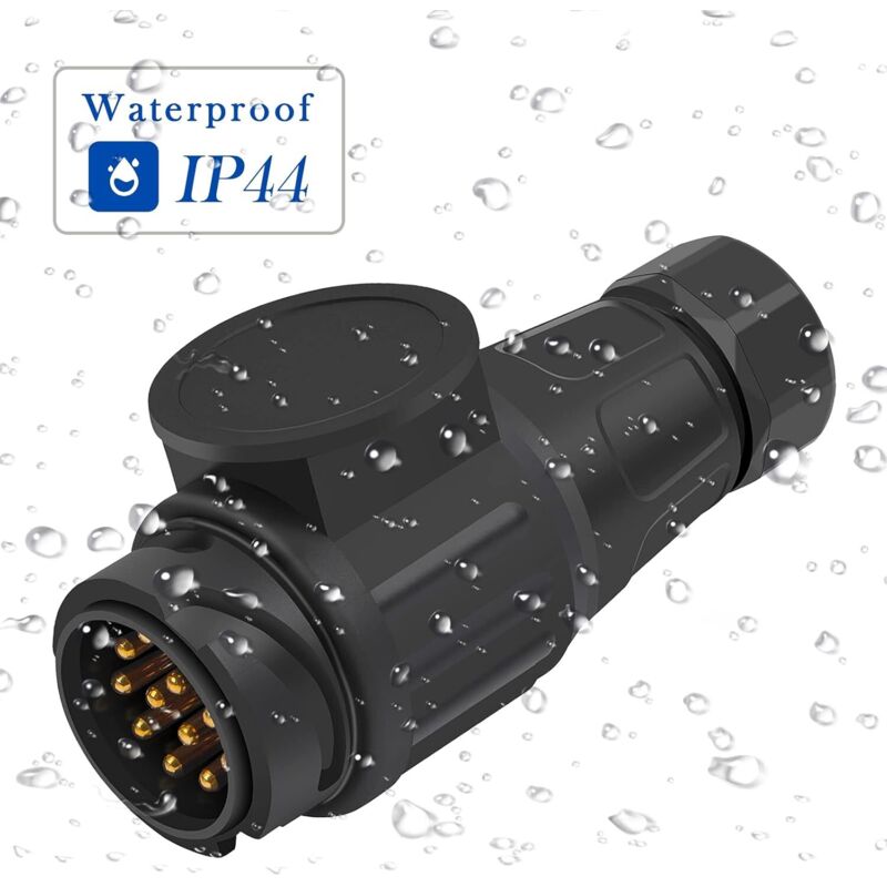 13 Broches Vers 7 Broches Adaptateur Remorque, 12V Étanche Femelle Vers Male Prise Connecteur Convertisseur Standard Europeenne Pour Voiture Caravane Remorque Attelage Rv Camions Noir 91679519