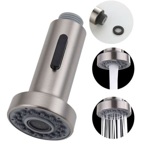 2 modes tte robinet remplacement douchette pour robinet pour robinet cuisine pour rtractable mitigeur,G1/2\" ,brosse (1/5)