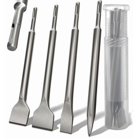Ensemble 4 de burins SDS Plus- manche rond, marteau lectrique, burin ...