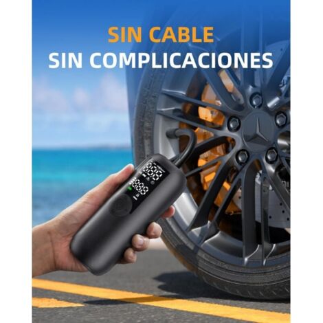 Gonfleur Pneus Sans Fil 12V Voiture – Pompe Rapide 6.2BAR Avec éclairage LED – Pour Voiture, Moto, Matelas, Ballons