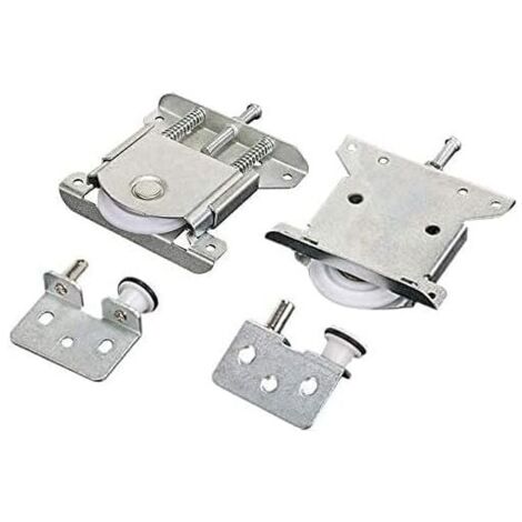 2 pices Roulette Porte Coulissante placard,Pices de porte coulissantes pour porte de garde-robe,roues,rouleaux,armoire Runners Guides,Roulette Placard Coulissant Armoire Porte Rouleau,Charge 30 kg (1/5)