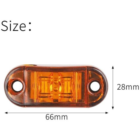 4 Feux De Gabarit LED Flash 24 Modes Pour 4x4, Camping-car - Orange, étanches - Neuf