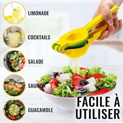TORUBIA Presse-Citron Manuel Presse-Agrumes - Presse-Fruits Manuel Presse-Citron Vert, Presse-Agrumes Professionnel Outils De Cuisine, Presse-Citron Vert De Qualité Pour Limonade, Cocktail De Fête (Jaune