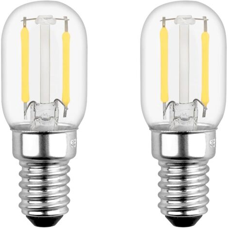 Ampoule LED E14 1W pour Refrigerateur, T22, Équivalent 15W E14 Incandescent, Blanc Chaud 2700K, 230V, Petit LED E14 pour Frigo/Lampe de Sel/Veilleuse Enfants, lot de 2 [Classe énergétique F]
