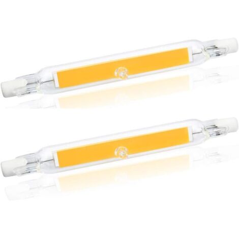 5W R7S 78MM Ampoule LED de J78 COB filament, 500 lumens 360 degrés, ampoule halogène 30W 48W 50W équivalent, parfait pour maison, cuisine, pièce, balcon, bureau, etc (2pcs, Blanc Froid 6000K) [Classe (1/5)