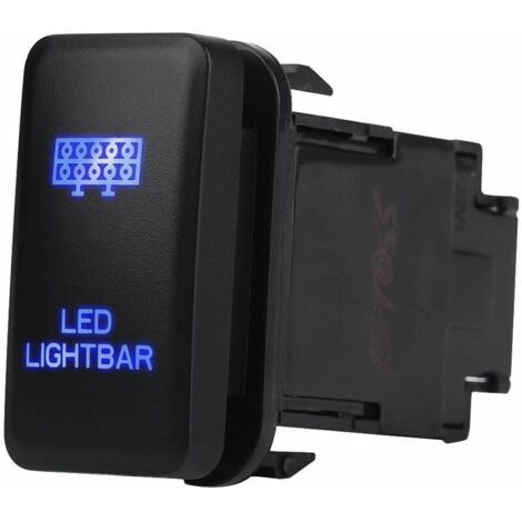 Interrupteur à bascule de barre lumineuse à LED ON-OFF LED Light, 12V Bleu LED Auto Auto On Off Rocker Toggle Switch pour Hilux Landcruiser VIGO(LED LIGHT BAR Pattern)-LIAIKI (1/5)