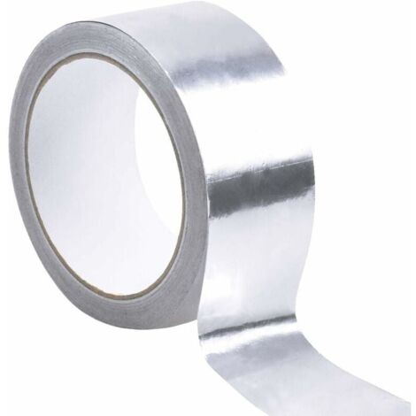 Ruban adhésif en aluminium argenté ruban d'étanchéité étanche ruban résistant aux hautes températures renforcé 50mm X 20m pour tuyau de Ventilation-LIAIKI