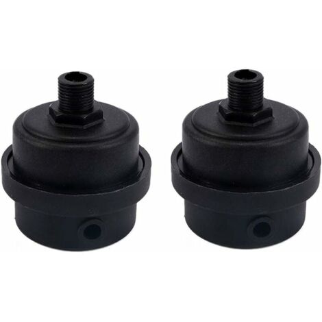 Lot de 2 filtres silencieux pour compresseur d'air en plastique avec élément filtrant 1/4" PT 12 mm-LIAIKI