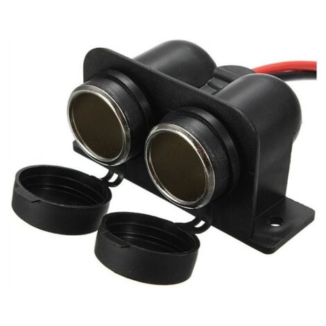 Allume cigare Socket,Double trou Imperméable Marine Grade 12V / 24V DC prise allume-cigare, Outlet pour Voitures à moteur et bateaux-LIAIKI (1/5)