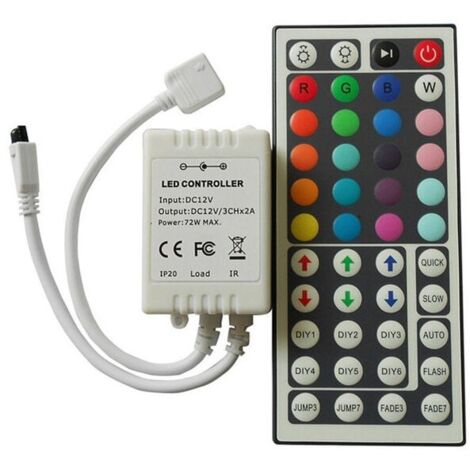 44 Key Touches IR Remote Control Télécommande Sans Fil, 12V 6A Controller Contrôleur pour Bande de RGB LED-LIAIKI (1/5)
