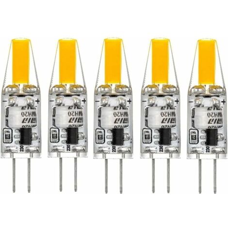 G4 LED 220V 3W 2700K blanc chaud 160LM, ampoules en silicone remplacent les ampoules halogènes traditionnelles 30W, paquet de 5 unites-LIAIKI (1/5)