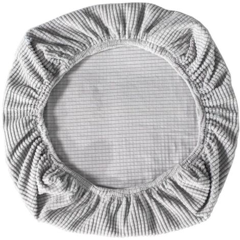 Housses de chaise élastiques en élasthanne - Lavables - Pour chaise de bureau, salle à manger, bar, fête de mariage - Argenté-LIAIKI (1/5)