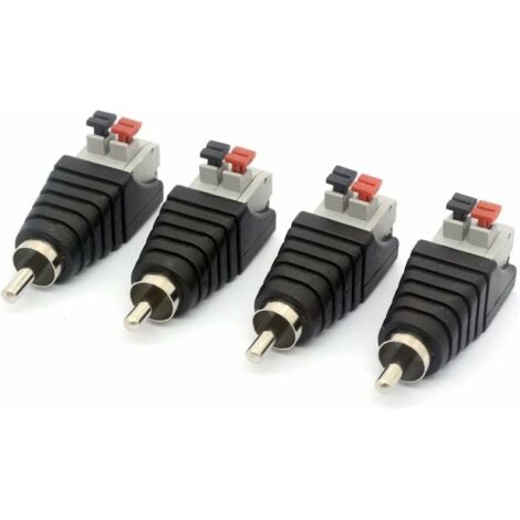 Connecteur d'alimentation pour caméra de vidéosurveillance - Pour haut-parleur audio et vidéo - Connecteur RCA mâle vers connecteur AV 2-LIAIKI (1/5)